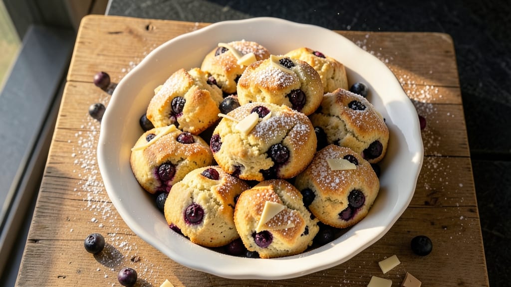 Blueberry White Chocolate Scones Recipe: Bakers' Delight With Bursting Fruit and Melting Cocoa