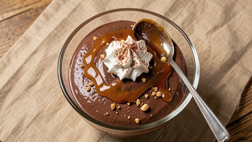 Caramel Chocolate Pudding Recipe: Molten Swirls With Buttery Crunch Topping