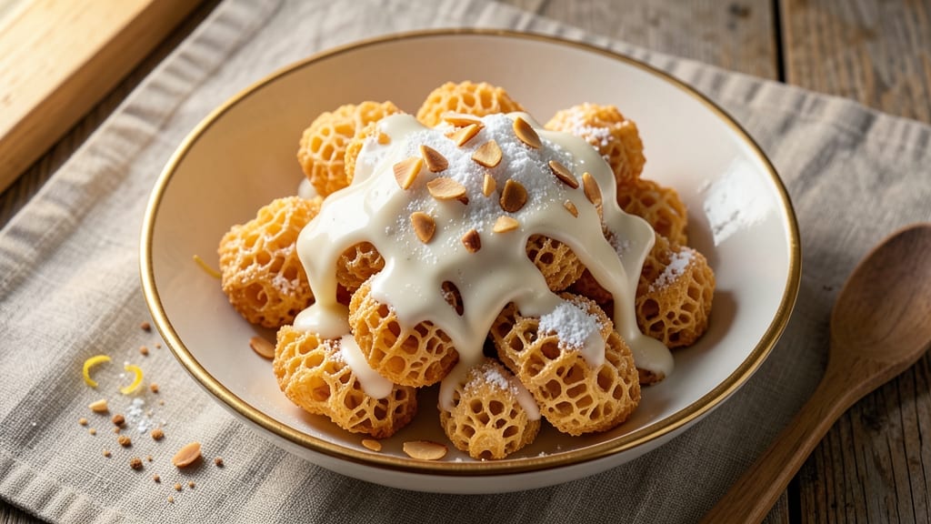 Cheese Puffs with White Chocolate Recipe: Airy Clouds Stuffed with Gooey Drizzle