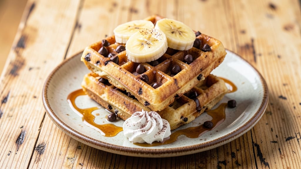 Banana Chocolate Chip Waffle Recipe: Double-Layered Sweetness With Warm Cinnamon Swirl