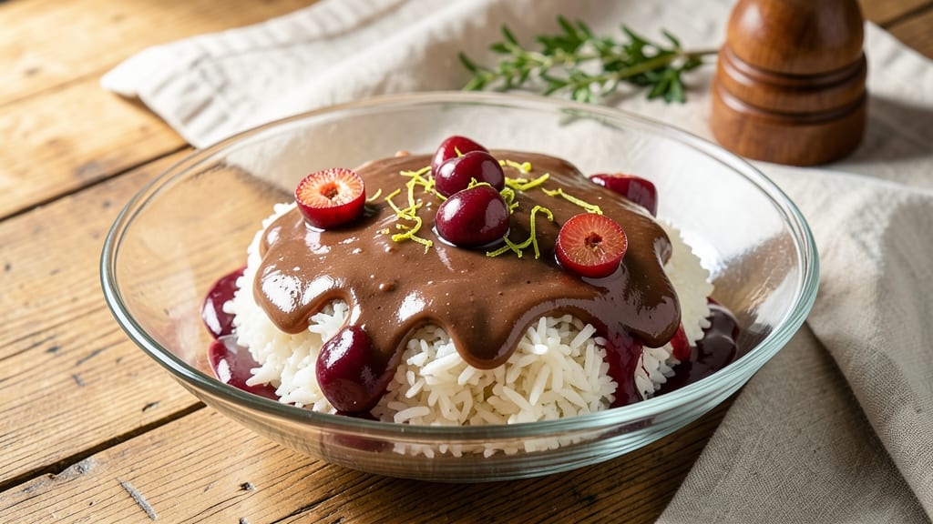 Cherry Chocolate Iced Rice Recipe: Dessert-Inspired Breakfast Magic