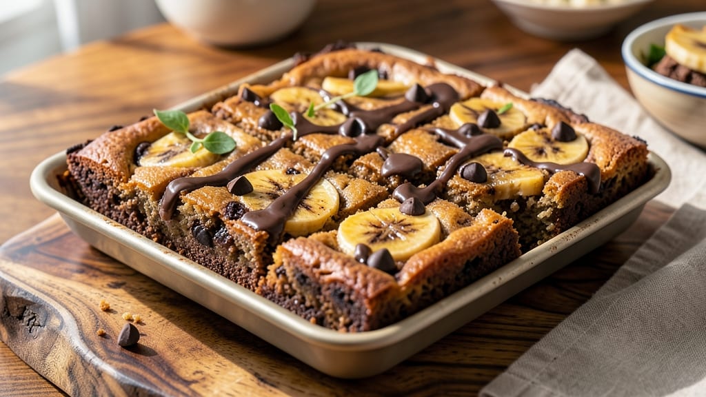 Banana Chocolate Chip Brownies Recipe: Warm Spice and Melty Swirls in Every Bite