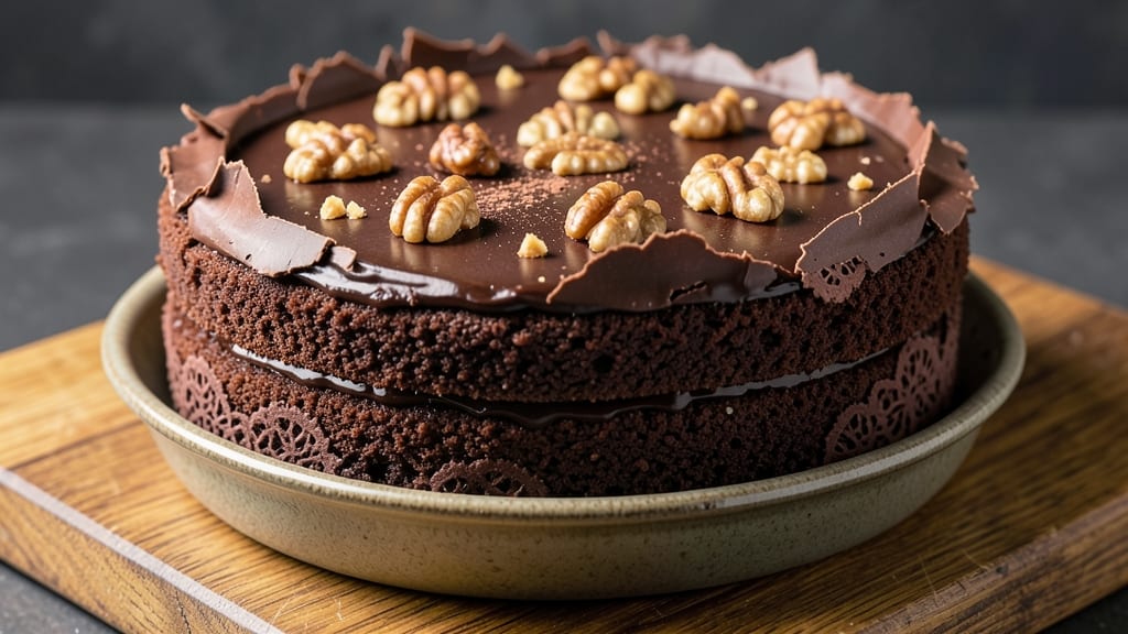 Best Chocolate Cake With Nuts Recipe: Crunchy Walnut Swirls and Fudgy Layers