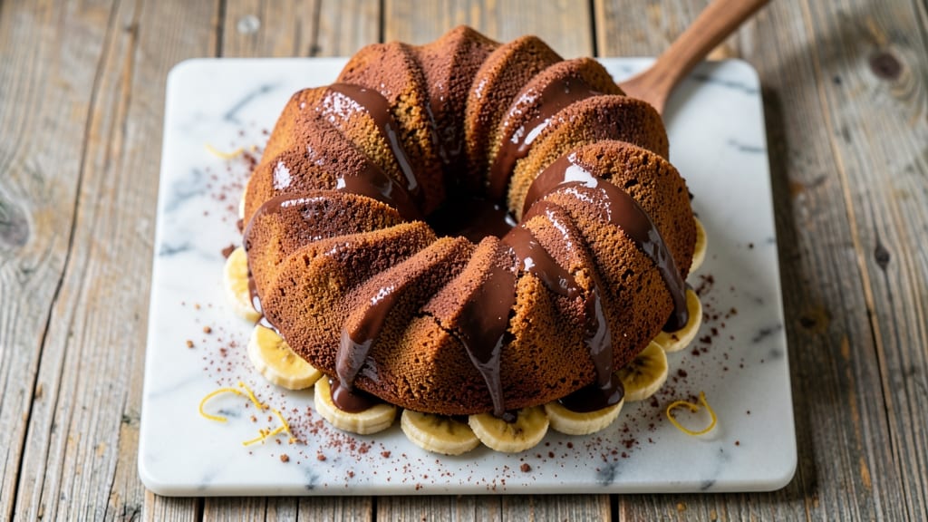 Banana Chocolate Bundt Cake Recipe: Triple-Layered Magic With Warm Vanilla Swirls