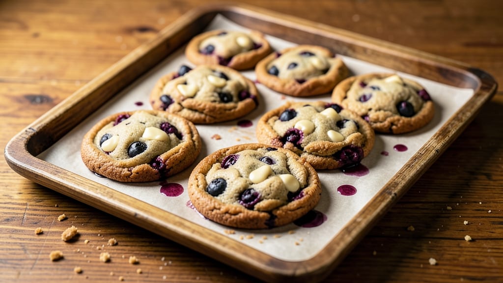 Blueberry White Chocolate Chip Cookies Recipe: Bursting Berries and Melty Swirls
