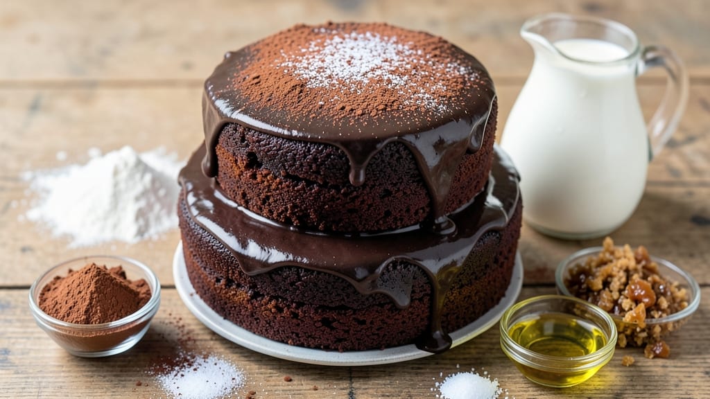 Boston Chocolate Cake Recipe: Moist Layers and Fudgy Chocolate Swirls