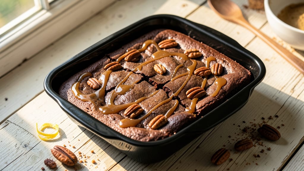 Caramel Brownie Recipe With German Chocolate Cake Mix: Fudgy Depth and Crunchy Nut Swirls