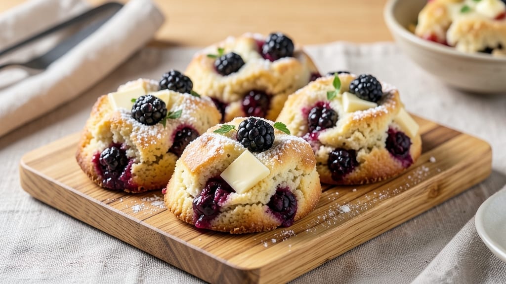 Blackberry White Chocolate Scones Recipe: Jammy Bursts and Melty Cocoa Pockets