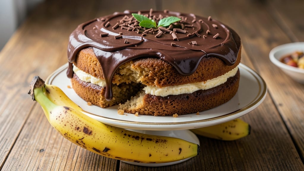 Banana Cake Recipe with Chocolate Icing: Warm Spice Swirls and Decadent Drizzle