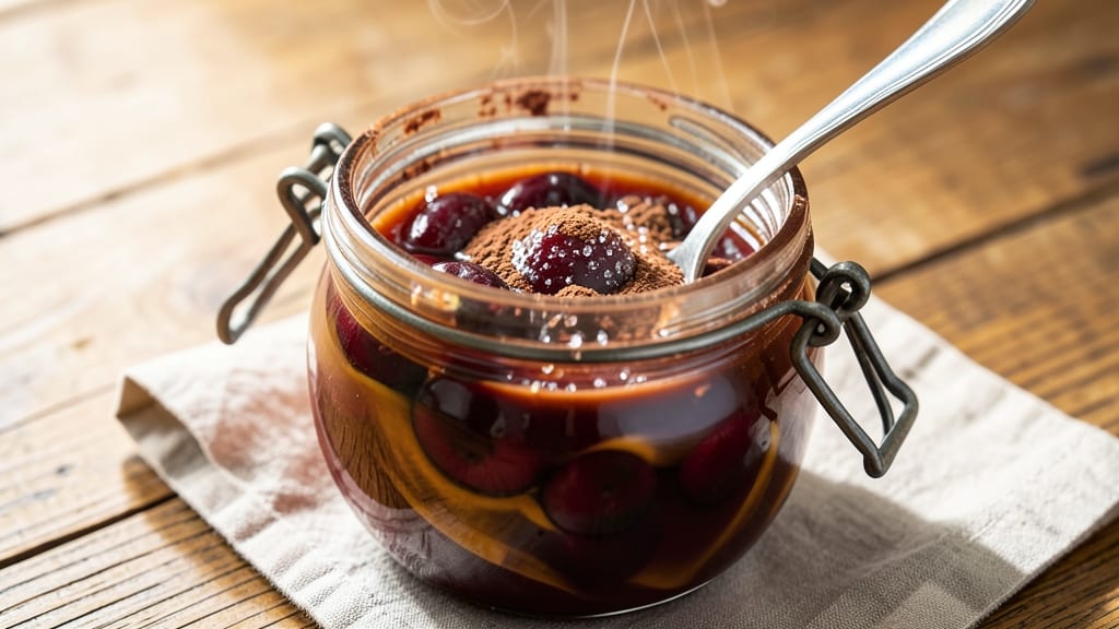 Ball Chocolate Cherry Jam Recipe: Fudgy Cocoa Swirls With Tart Cherry Bursts