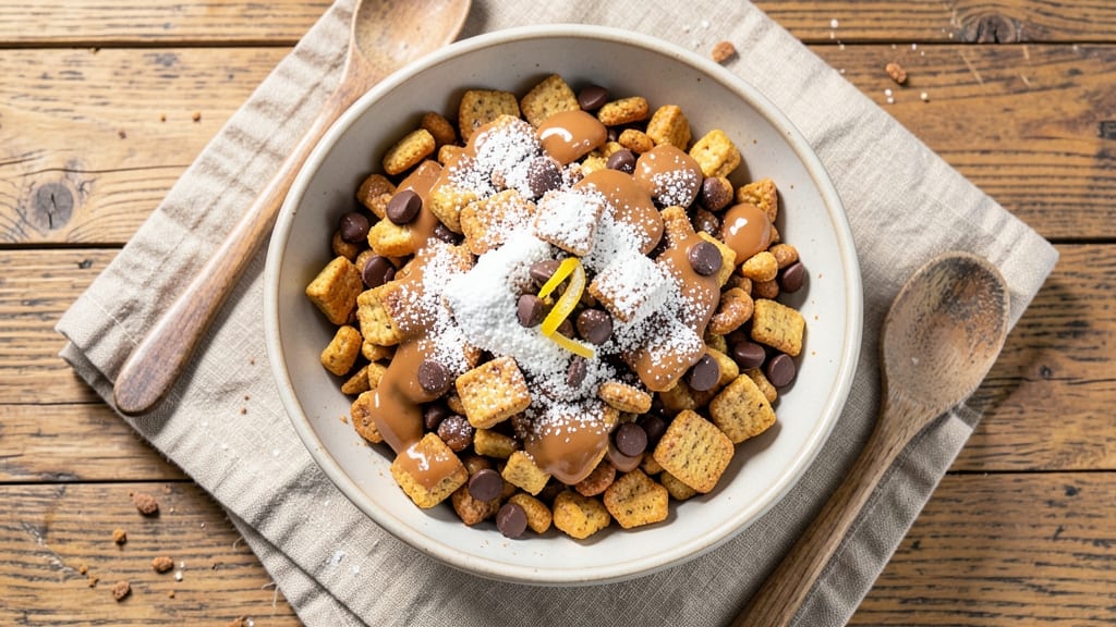 Chex Mix Peanut Butter Chocolate Powdered Sugar Recipe: Triple-Layered Crunch in Every Bite