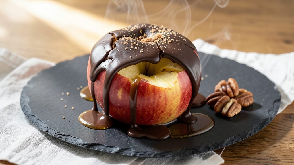 Baked Apple Chocolate Recipe: Warm Spiced Apple-Cocoa Melt in One Bite