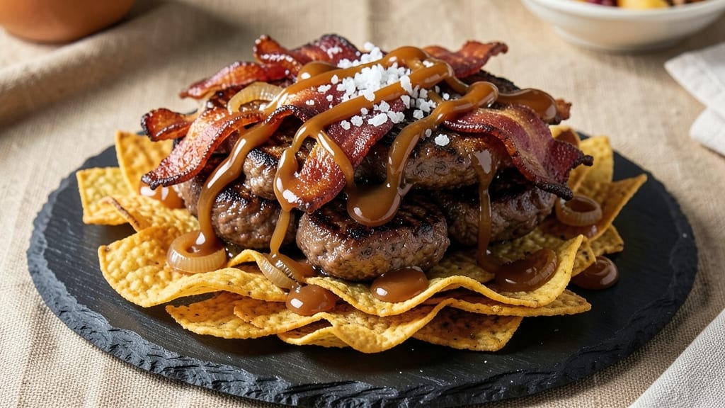 Cheeseburger in Paradise Chocolate Nachos Recipe: Fudgy Cocoa Crunch Meets Sweet Chocolate Layers