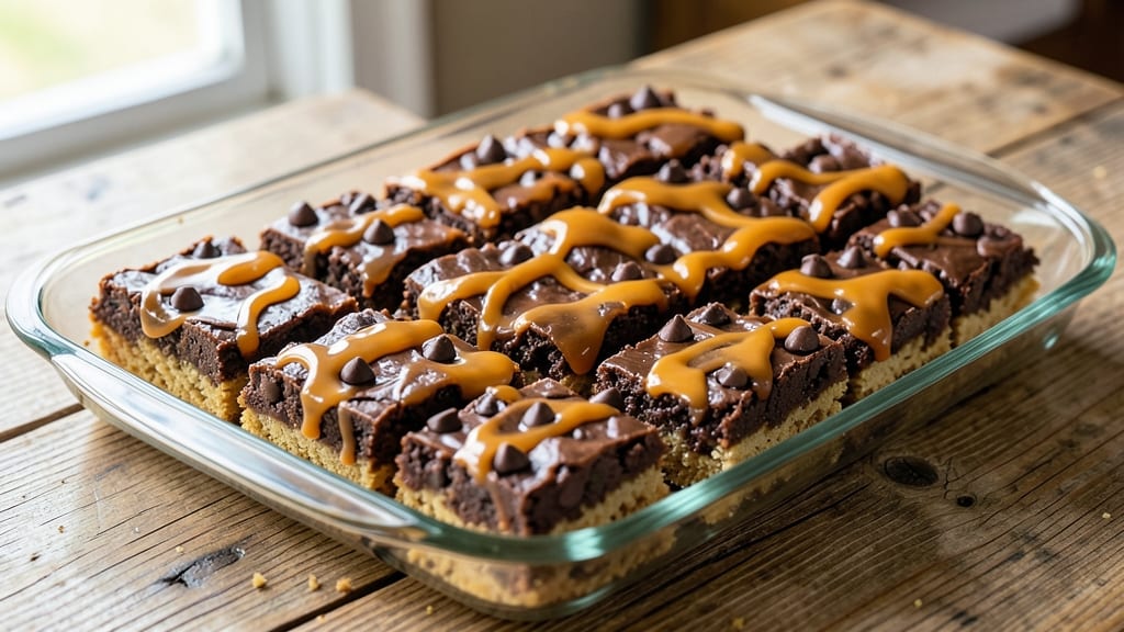 Pioneer Woman Caramel Chocolate Crunch Bars Recipe: Fudgy Cracks Meet Caramelized Swirls