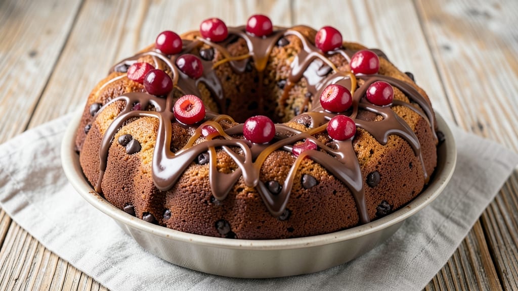 Cherry Chocolate Chip Bundt Cake Recipe: Moist Middle and Chocolatey Swirls in One Bite