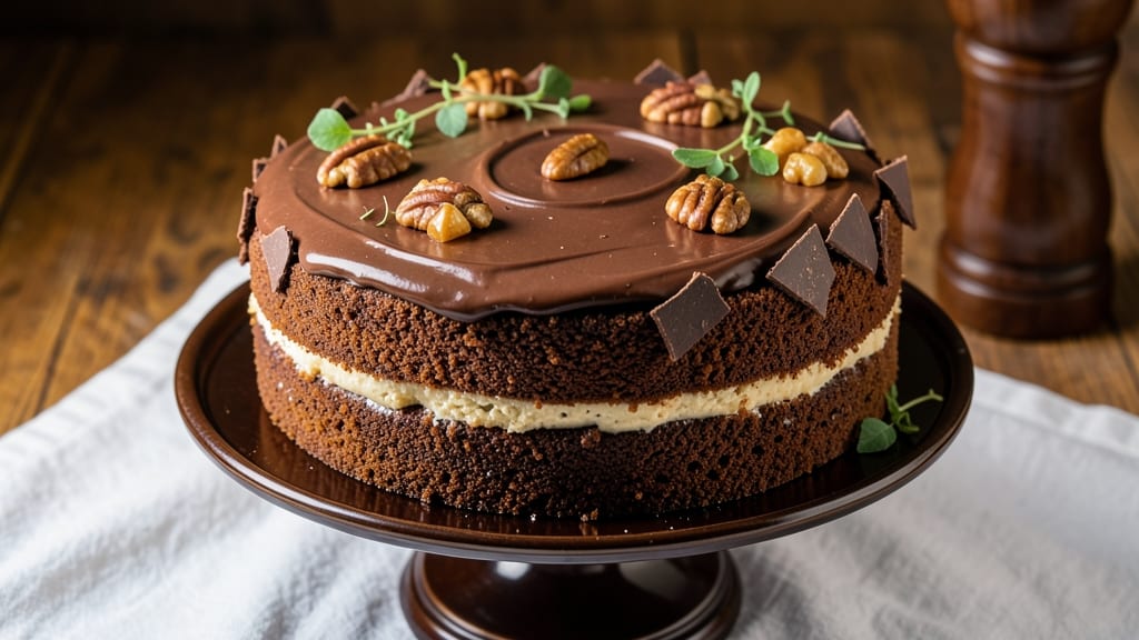 Baker's Semi-Sweet German Chocolate Cake Recipe: Rich Layers with Pecan-Filled Center