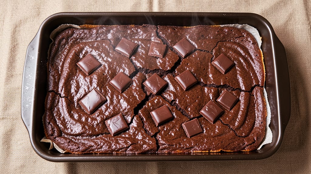 Brownie Recipe With Semi-Sweet Chocolate Squares: Fudgy Cracks and Rich Chocolate Swirls