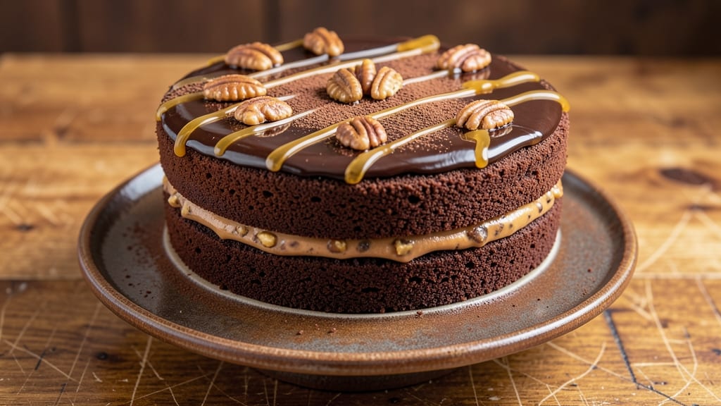 Bobby Flay's German Chocolate Cake Recipe: Pecan-Packed Layers and Gooey Caramel Swirls