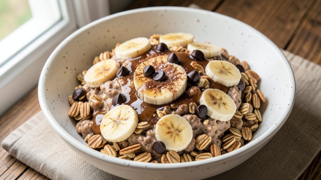 Banana Chocolate Chip Oatmeal Recipe: Warm Spiced Layers With Melty Chocolate Chunks